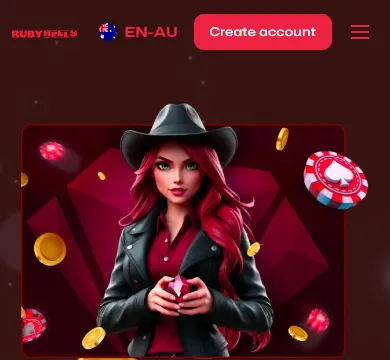 Ruby Reels Casino login australia players see in a phone browser